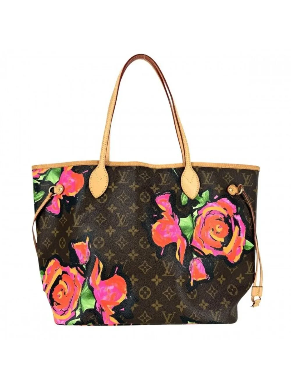 Louis Vuitton Big Tote Monogram Rose Neverfull MM Handbag Shoulder Brown Pink